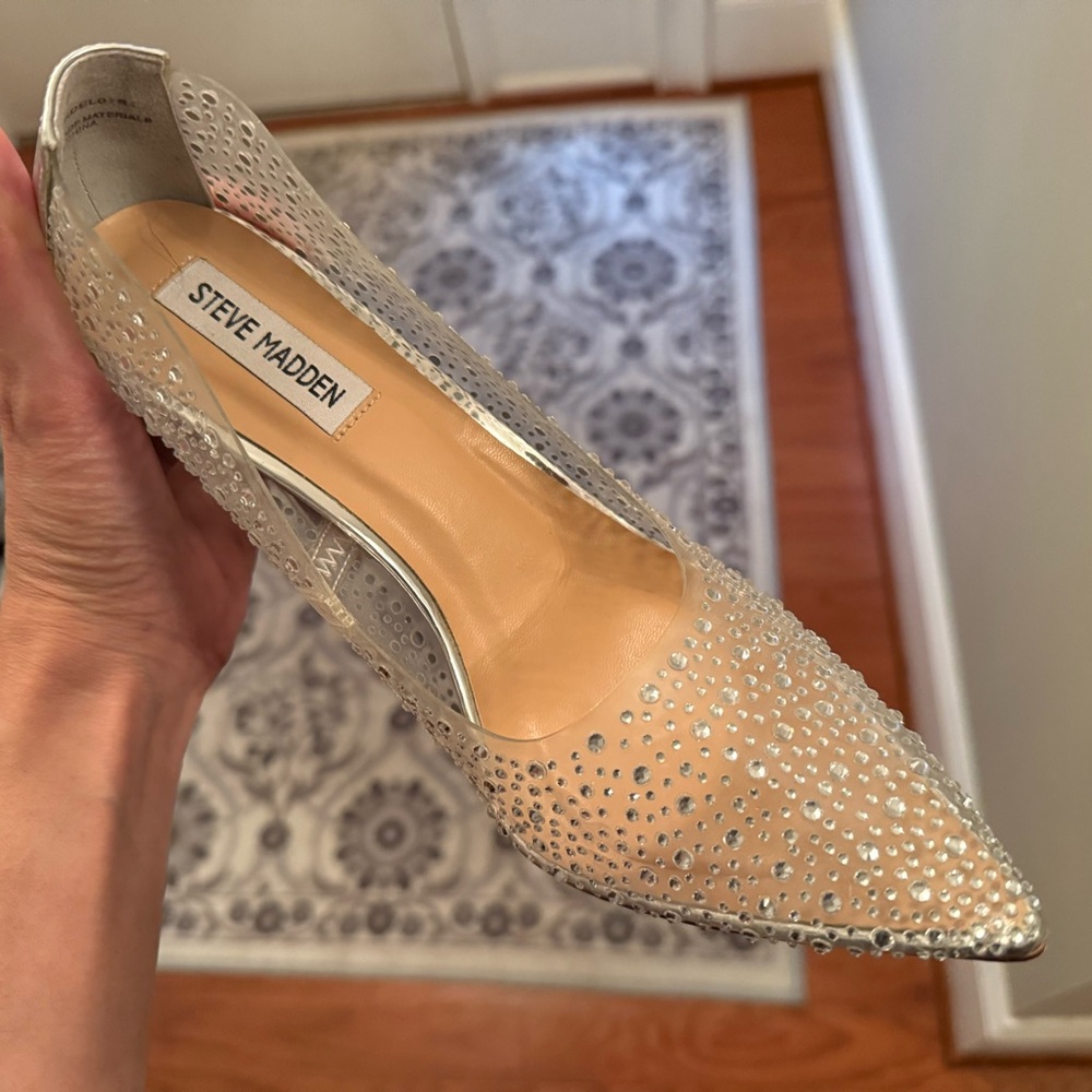 Steve Madden Glittering Silver Heels